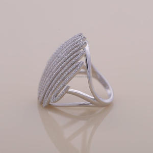 Luxury Multi Row Moissanite Diamond Statement <b>Ring</b> White <b>Gold</b> Wide <b>Cocktail</b> <b>Ring</b> for Women Wedding Jewelry Gift - Product Image 1