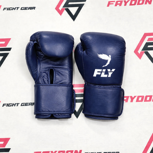ถุงมือชกมวยหนังวัวแท้สีฟ้า Fly Sky Blue พร้อมสายรัดแบบปิด สำหรับฝึกซ้อมมวย ชกมวยไทย มวยสากล มวยปล้ำ และศิลปะการต่อสู้แบบผสมผสาน (MMA) - Product Image 2
