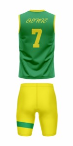 Maillots de football 7v7 personnalisés imprimés par transfert thermique de haute qualité, tenues de compression respirantes sans manches ajustables pour le flag football 7x7 - Product Image 6