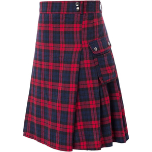 <b>Men's</b> <b>Black</b> Cotton <b>Kilt</b> Solid Color Pleated Design Regular Fit Adult Size In-Stock - Product Image 4