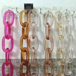 Nuevo diseño de color, personalización de eslabones de cadena de resina de gran tamaño y colores claros, eslabones grandes de resina multicolor disponibles. - Product Image 2