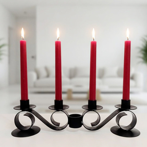 Festive Centerpiece Iron <b>Candle</b> Holder Designer Black <b>Candle</b> Holder Elegant Iron <b>Candle</b> Stand for Seasonal Celebration - Product Image 6
