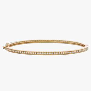 Eternity Diamond <b>Bangle</b> <b>Bracelet</b> in Yellow Gold - Product Image 1