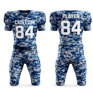 American football uniform set youth adult padded jersey pants helmet gloves <b>socks</b> embroidery team colors now - Product Image 1