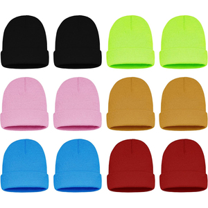 Gorro de Punto Unisex de Color Sólido al por Mayor, 100% Acrílico, Gorro de Invierno para Adultos de 56-58 cm, Estilo Casual en Varios Colores - Product Image 1