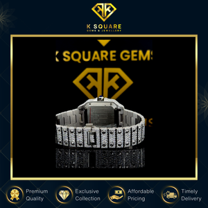 Proveedor Profesional que Vende Relojes de Lujo de Cuarzo con Diamantes Moissanite, Cuadrados, Unisex, Resistentes al Agua, de Acero Inoxidable de Alta Calidad - Product Image 5