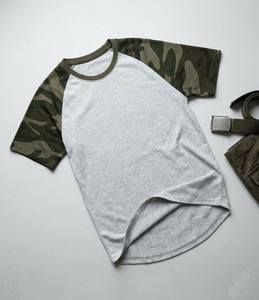 Camiseta de Hombre de Manga Tres Cuartos Raglán, Oversize, de Poliéster y Algodón, de Alta Calidad, Transpirable, Ecológica, Antiarrugas, OEM - Product Image 6