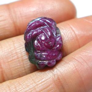 Cabujón de Zoisita Rubí Natural Tallado, Gema de Rubí Tallada a Mano, Piedra Suelta Lisa, Proveedor Mayorista para Joyería - Product Image 1