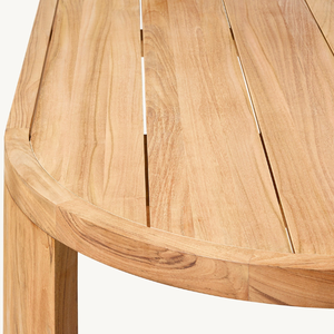 Table rectangulaire en teck écologique, style moderne, idéale pour les repas en plein air, en promotion. - Product Image 3