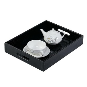 Bandeja de Servir Rectangular de Madera Maciza Ecológica al por Mayor, Bandeja de Madera de Acacia con Asas Recortadas para Comida, Té y Aperitivos - Product Image 2