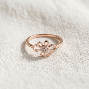 Anillo de Oro Rosa de 14K con Diamante Cultivado en Laboratorio, Ajustable, Certificado por IGI, Regalo de Joyería para Mujer, para Boda, Compromiso o Aniversario - Product Image 2