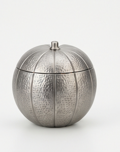 Elegant Round Segmented Silver Metal Dry Fruit Container Luxury Date Storage Box Stem Knob Decorative Gift <b>Tin</b> Kitchen - Product Image 1
