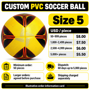 Ballon de football en PVC taille 5 personnalisé, fabriqué au Pakistan SS-0333466, emballage en carton - Product Image 4