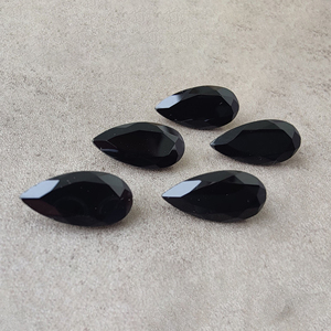 พลอยแบล็คออนิกซ์ทรงหยดน้ำเจียระไนเกรด AAA+ สำหรับทำเครื่องประดับ - Product Image 6
