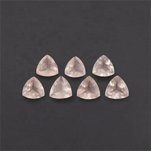 Cuarzo Rosa natural de 10mm facetado trillón corte piedra preciosa suelta certificada precio más bajo piedras preciosas pulidas a mano al mejor costo de fábrica - Product Image 1