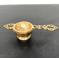 Colador de té de latón con diseño de malla fina, colador de té redondo de latón para decoración de cocina, colador de té de latón hecho a mano