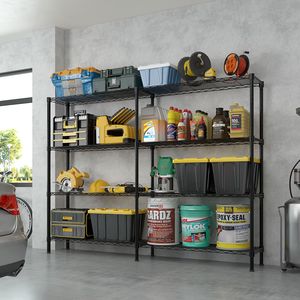 Espositore Regolabile a 4 Livelli 147*35*150cm in Ferro Verniciato a Polvere con Spaziatura tra i Livelli Liberamente Regolabile - Product Image 3
