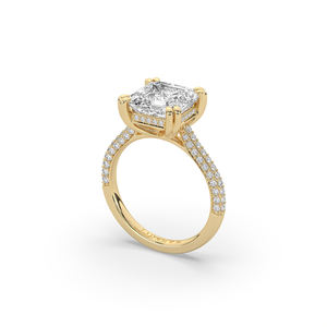 Bague en diamant de laboratoire taille Asscher brillant de 4,56 carats, or 14 carats, légère, unique, moderne, bijoux de mariage pour femme - Product Image 4