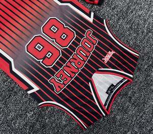 ชุดบาสเก็ตบอล Rexfit เสื้อกล้ามตาข่ายลายทาง กางเกงขาสั้น พิมพ์ลายแบบ Sublimation ระบายอากาศได้ดี ผลิตจากโพลีเอสเตอร์ ชุดยูนิฟอร์มสำหรับผู้ใหญ่แบบ Unisex - Product Image 5