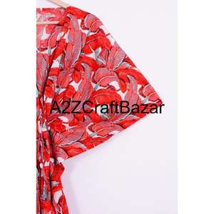 Robe longue indienne de luxe en coton pour femme, style kaftan, imprimée à la main, ourlet évasé, décontractée pour l'automne, cadeau pour elle - Product Image 4