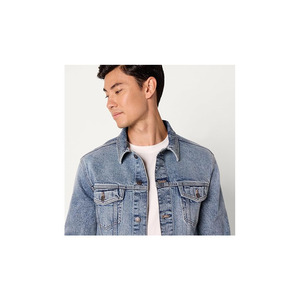 เสื้อแจ็คเก็ตผู้ชายสไตล์คลาสสิค ผ้าเดนิมพรีเมียม ติดกระดุมด้านหน้า เสื้อโค้ทลำลอง สไตล์สตรีทสำหรับผู้ชาย - Product Image 4