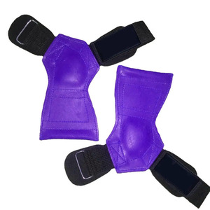 Poignées de levage en cuir durable pour la protection des paumes - Poignées réglables avec sangle de poignet pour tractions et entraînement de force - Product Image 1