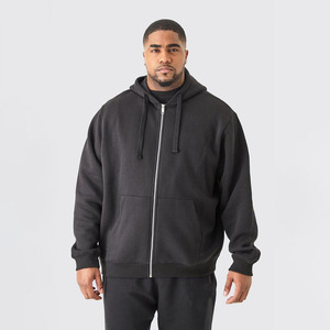 Nueva Sudadera con Capucha Negra Vintage de Primera Calidad, Ligera, Talla Grande, con Cierre, en Oferta, con Logotipo Personalizado, 100% Algodón, para Hombre - Product Image 1