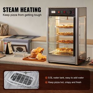 Scaldapizza Commerciale da 14 Pollici a 4 Livelli con Riscaldamento a Vapore Rotante e Controllo Automatico della Temperatura 29°C~80°C - Product Image 5