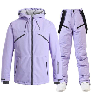 Combinaison de neige unisexe 2 pièces à capuche pour la technologie 1900g, ensemble veste et pantalon en polyester/nylon, vêtements de sport d'extérieur pour adultes - Product Image 3