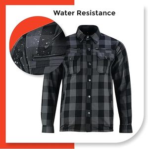 Camisa de Motociclista Ajustada, Cortavientos, de Franela para Invierno, con Forro de Cuero, Diseño Resistente - Product Image 5