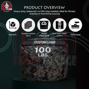 Sacs de frappe réglables en tissu Oxford et polyester balistique, remplis de sable lourd, pour l'entraînement de force, la boxe et le MMA - Durables - Product Image 4