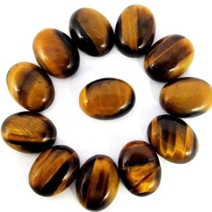 Pierres précieuses naturelles œil de tigre de qualité supérieure, cabochons ovales à dos plat 9x11mm, vente chaude, provenant d'un fournisseur régulier - Product Image 1
