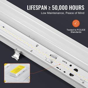 Lampada LED Impermeabile 4FT 40W, Luminosità Selezionabile 5400/6400/7400LM, IP65, 60W/50W/40W - Product Image 5