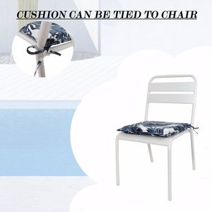 4pcs Replacement Patio Seat Cushions 15\" X 15\" with Ties for Outdoor Dining Gardens Patios-Pillows & Cushions - Product Image 5