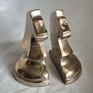 Antique Brass <b>Bookends</b> with Timeless Design – Functional and Decorative Display Piece - Product Image 5