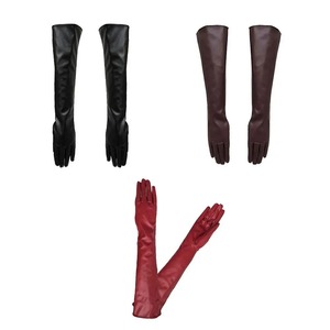 HARAZ INTERNATIONAL Elegant Wrist-Length Women's Black PU Safety <b>Gloves</b> <b>Touchscreen</b> Unlined Eco-Friendly Thermal Winter Casual - Product Image 3