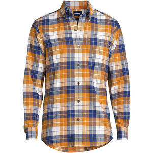 Chemise en flanelle à carreaux à manches longues pour homme, coupe classique, tenue décontractée, motif tissé - Product Image 5