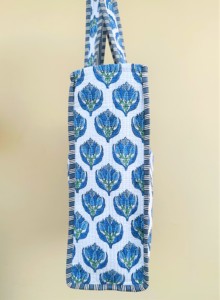 Bolso de Hombro Tipo Tote para Mujer, Hecho a Mano, de Alta Calidad, Azul, Acolchado, con Estampado Indio, Estilo Bohemio, de Algodón, para Compras, Ecológico, Pinkcity - Product Image 2