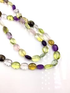 ลูกปัดรูปไข่แบบกึ่งเรียบธรรมชาติสำหรับทำเครื่องประดับอัญมณีชั้นดี สร้อยคอ - Product Image 5