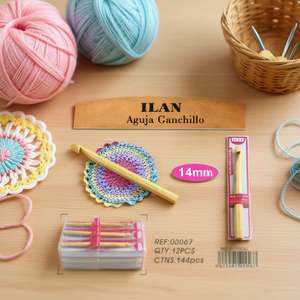 Crochet à crochetage Ilan 14 mm en bois pour travaux manuels - Product Image 3