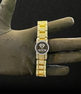 Reloj de Lujo de Acero Inoxidable con Incrustaciones de Diamantes VVS Moissanite, Reloj de Pulsera Hecho a Mano, Joyería Hip Hop Unisex - Product Image 4