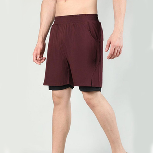 Custom Blank Print Logo 100% Polyester <b>Mid</b> Elastic Waist Solid Casual Men's Shorts Breathable Quick Dry Gym Wear for Adults - Product Image 4