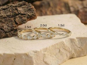 Anillo de Eternidad de Lujo con Diamantes Alternados en Forma de Marquise y Redondos, Oro de 14K, Anillo de Boda Apilable, Fabricante de Joyería Fina - Product Image 5