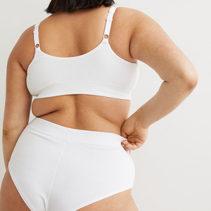 Tanga de Cintura Súper Alta para Mujer, Sin Costuras, Transpirable, de Nailon y Elastano, Diseño Sólido, Tejido para Uso Diario - Product Image 4