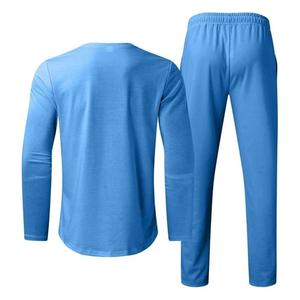 Ensemble de survêtements unisexes personnalisés à col ras du cou pour homme, collection automne-hiver, avec logo, grandes tailles, technique délavée, vente en gros - Product Image 6