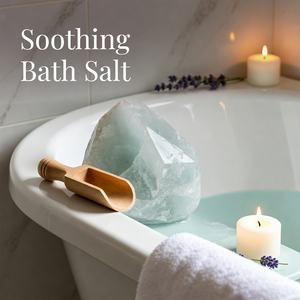 Mélange de sels de bain détoxifiants naturels et écologiques avec cristaux de l'Himalaya et huile de jasmin, sculptés pour le soulagement du stress et la revitalisation du corps - Product Image 5