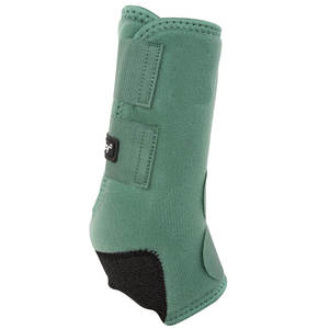 Bottes de protection en néoprène pour chevaux, couleur unie beige, avec sangle Velcro, soutien du pastèrnes pour l'entraînement et la course. - Product Image 4