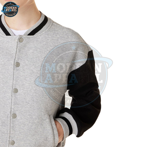 Nouvelle Veste Universitaire Personnalisée pour Hommes en Laine Melton – Blouson Letterman en Gros avec Détails en Cuir pour Hommes - Product Image 6