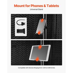 บูธบันทึกเสียงระดับมืออาชีพ ขนาด 6.56 ฟุต แบบพกพา ป้องกันเสียงสะท้อน อุปกรณ์เสียงคุณภาพสูง - Product Image 5