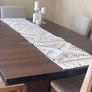 โต๊ะวิ่งแมคราเม่ทำมืออินเดียสำหรับพื้นที่รับประทานอาหารห้องครัวบ้านตกแต่ง - Product Image 6